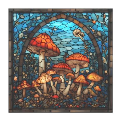 Mushroom Faux Stained Glass Window Cling, Mushroom Stained Glass Window Cling, Shroom Stained Glass Static Cling, Mushroom Sun Catcher, Window Decor (Two - 3.5inch Window Clings) Specific Aesthetic, Faux Stained Glass Window, Mushroom Canvas, Stained Glass Window Clings, Sun Catcher Window, Mushroom Poster, Magical Mushroom, Art Mushroom, Window Cling