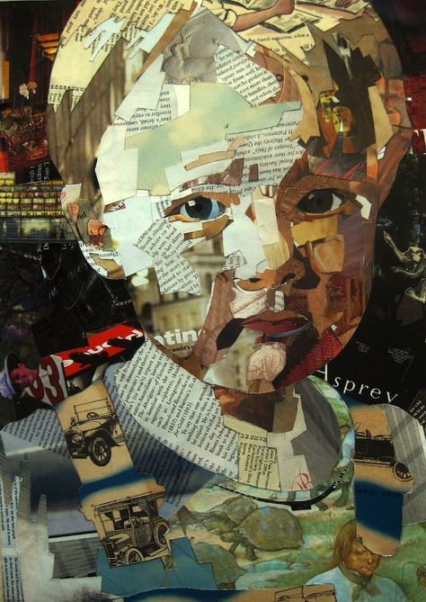 Collage Portrait, Collage Art Projects, Trash Art, Magazine Collage, Layered Art, Paper Collage Art, Collage Art Mixed Media, A Collage, Paper Collage