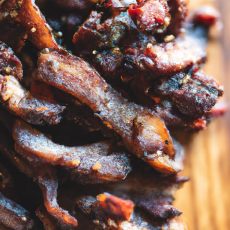 Korean Bbq Pork Jerky Recipe, Pork Jerky Recipe, Smoker Jerky Recipes, Jerky Marinade Recipes, Beef Jerky Recipe Dehydrator, Korean Bbq Pork, Jerky Recipes Dehydrator, Jerkey Recipes, Jerky Marinade