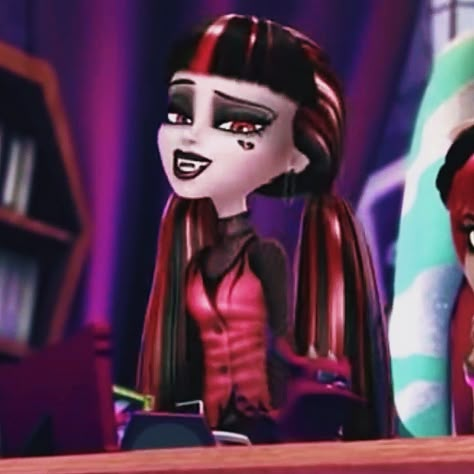 Evil Draculaura, Monster High Shadow Ghouls, Shadow Draculaura, Draculaura Icon, Draculaura Aesthetic, Howleen Wolf, Gothic Hippie, Vampire Princess, Arte Monster High