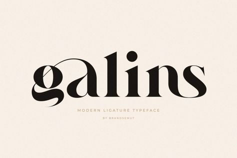 Galins is a modern and chic lettered serif font. No matter the topic, this font will be an incredible asset to your fonts’ library, as it has the potential to elevate any creation. Try before you buy Galins font for iOS, Android, macOS, or Windows for free, or you can download the full version with […] The post Galins Font appeared first on FreeFontDL. Fonts For Numbers, Logo Luxe, Ligature Font, Typographie Logo, Fonts Bubble, Luxe Logo, Fonts For Instagram, Classy Logos, Tattoos Fonts