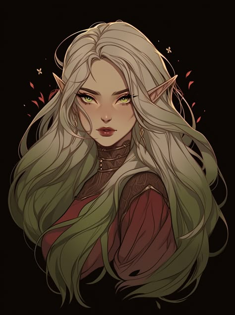 Elf Drawings, Female Elf, Dnd Character Ideas, Dnd Ideas, Dungeons And Dragons Characters, Dnd Art, Arte Fantasy, Dreamy Art, Fantasy Inspiration