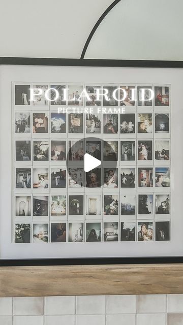 Cameron & Sadie on Instagram: "Adding all our Polaroid photos to a frame for easy, cheap, diy wall decor! #diy #polaroid #walldecor #easydiy #craftideas #photodisplay #picturecollage #wallcollage #gallerywall #wallart #craftideas #summerhobby #cheapwalldecor" How To Put Polaroids On Wall, What To Do With Polaroid Pictures, Polaroid Collage Ideas, Poloroid Pictures Ideas Display Wall Art, Diy Polaroid Frame, Polaroid Wall Ideas, Polaroid Pictures Display, Polaroid Wall Decor, Family Frame Wall