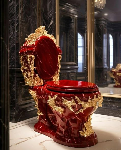 Funny Illusions, Castle House Design, Luxury Toilet, Fantasy Furniture, Unusual Furniture, Toilet Art, Bathroom Decor Luxury, Bathroom Furnishings, Restroom Decor