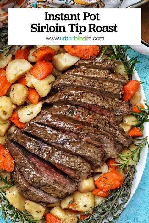 Top Sirloin Cap Recipes Instant Pot, Sirloin Cap Recipe, Top Sirloin Roast Recipe, Top Sirloin Recipes, Top Sirloin Cap, Sirloin Cap, Sirloin Roast Recipes, Pork Sirloin Tip Roast, Beef Sirloin Tip Roast