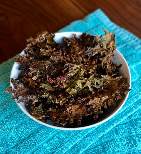 🥜Peanut Sauce Kale Chips Anyone else have kale in their summer garden? I don’t love raw kale so I had to try some new ways of cooking it. Kale has been deemed a “superfood” for good reason. It is a super nutrient dense vegetable and can be so versatile. You can add it to soups, smoothies and salads. #kalechips #kale #kalerecipe Dino Kale, Atkins Recipes, Kale Recipes, Kale Chips, Kale Salad, Peanut Sauce, Savory Snacks, Nutrient Dense, Nut Butter