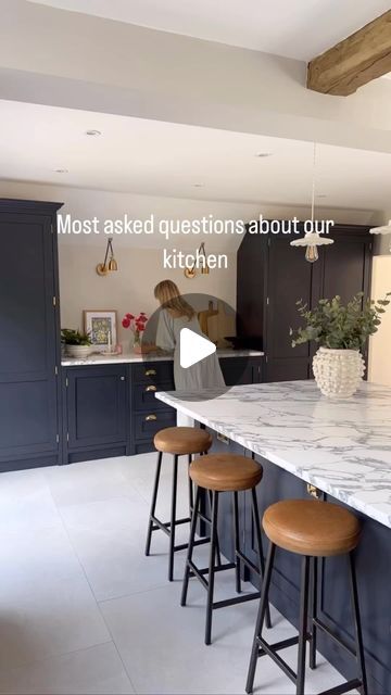 Painted Kitchen Co on Instagram: "We wanted to share this blue-titul kitchen from @classickitchensdirect 😍🙌🏼 

@carasuthers has had an influx of questions about her large kitchen island which is the centre piece of her stunning home ☺️✨ Who else wants to add a island your kitchen design?! 🙌🏼

#kitchenisland #kitchendesign #kitchenrenovation #kitchenideas #bespokekitchen #cabinetry #bespokekitchens #londonbased #bournemouth #dorsetbusiness" Island With Sink, Kitchen Island With Sink, Large Kitchen Island, Painted Kitchen, Bespoke Kitchens, Centre Piece, Kitchen Paint, Large Kitchen, Bournemouth