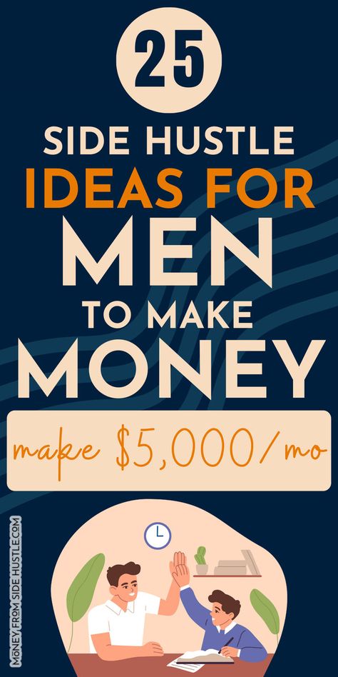 men side hustles Side Hustle Ideas For Men, Money Making Ideas, Best Side Hustles, Make Quick Money, Mo Money, Kids At Home, Side Hustle Ideas, Earn Extra Cash, Quick Money