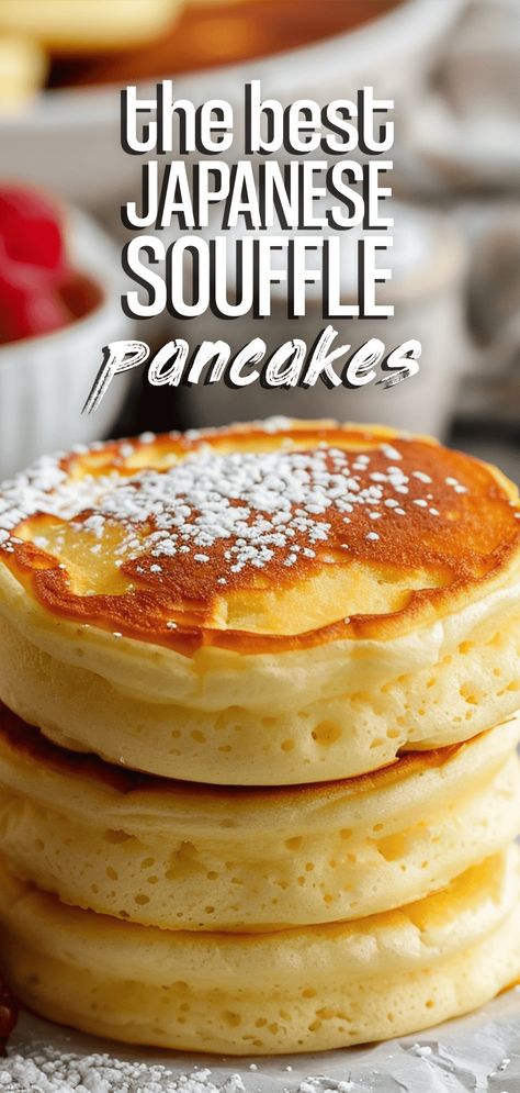 Japanese Souffle Pancakes, Japanese Pancake Recipe, Souffle Pancake, Fluffy Pancake Recipe, 2023 Recipes, Japanese Pancake, Souffle Pancakes, Cozy Breakfast, Traditional Breakfast