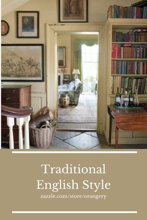 An eclectic mix is often seen in old traditional English homes. Use it for a homely touch. #orangery #interiordesign #traditional #englishhomes Vintage Traditional Interior Design, English Estate Interior, Old English Homes Interior, English Interior Design Classic, English Decor Traditional, Traditional English Home, Old English Interior, English Homes Interiors, Old English Interior Design