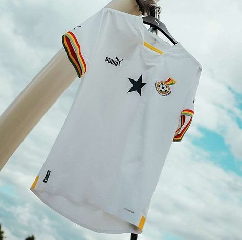 Ghana Jersey 2022, Ghana Jersey, Camisa Time, Le Havre France, Ghana Football, Home Kits, Soccer Tees, 2022 World Cup, Black Stars