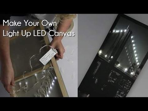 Canvas prints can be a great way to add some character to a room, but we decided to take it one step further and show you how to make your favourite canvas print your new favourite light fixture. It’s a lot easier than it sounds just follow our simple steps or take a look at … Continued Led Canvas Art, Canvas Projects Diy, Christmas Canvas Art Diy, Led Lighting Ideas, Light Up Canvas, Lighted Canvas Art, Clinic Decor, Jar Chandelier, Diy Lights