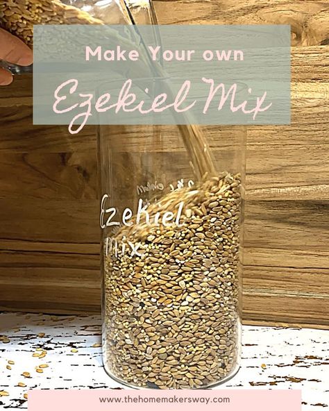 Ezekiel Flour Mix Diy Ezekiel Bread, Sourdough Ezekiel Bread Recipe, How To Make Ezekiel Bread, Homemade Ezekiel Bread Recipe, Ezekiel Bread Recipe Easy, Ezekiel Bread Recipe, Ezekial Bread, Sourdough Goodies, Wheat Berry Recipes