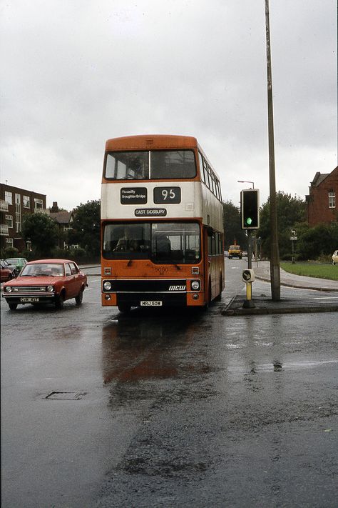 Greater Manchester 5050, Prestwich September 1983 | The red … | Flickr 1980s Uk, Manchester Aesthetic, London In The 80s, St Peters Square Manchester, 1970s England, London 1970s, Morris Marina, Manchester Buses, England Aesthetic