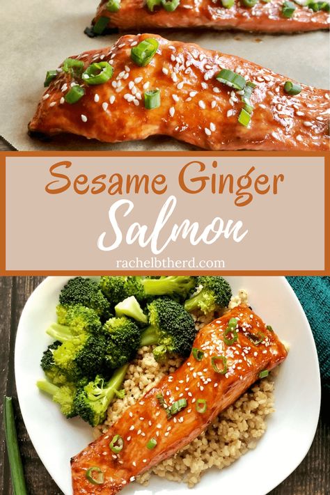 Sesame Salmon Recipes, Ginger Salmon Recipes, Salmon Recipes Ginger, Honey Sesame Salmon Recipes, Asian Style Salmon Recipe, Honey Sesame Salmon, Honey Garlic Ginger Salmon, Red Lobster Sesame Soy Salmon Bowl, Salmon Sesame