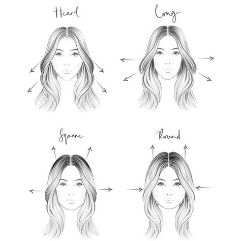 Haircut For Face Shape, Long Face Shapes, Draw Hair, Square Face Hairstyles, Face Shape Hairstyles, Diamond Face Shape, Square Face Shape, Diamond Face, Long Faces