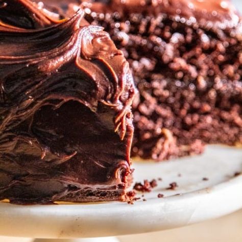 Gluten Free Devil's Food Cake with Chocolate Frosting - G-Free Foodie Chocolate Simple Syrup, Nutella Cake Recipe, Chocolate Nutella Cake, Cake For Mother, Nutella Buttercream Frosting, Nutella Recipes Cake, Moist Chocolate Cake Recipe, Instant Espresso, Cake With Chocolate Frosting