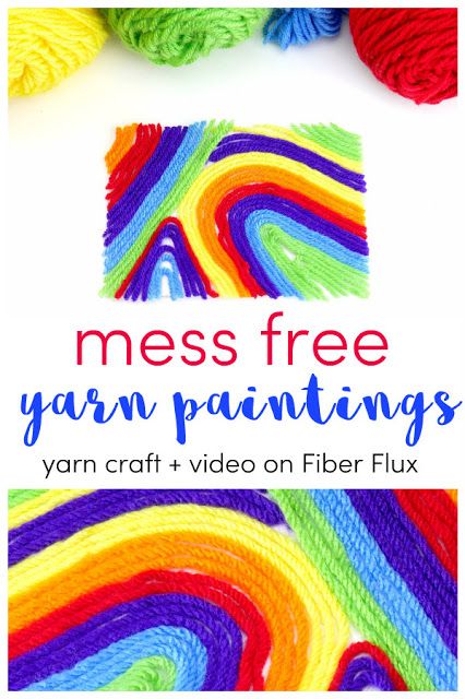 Yarn Art Elementary, Yarn Painting Preschool, Yarn Art For Preschoolers, Yarn Craft Preschool, Kindergarten Fiber Art Projects, Art Class Projects Middle School, Paint With Yarn, Community Art Projects Ideas, Fiber Art Lessons High School