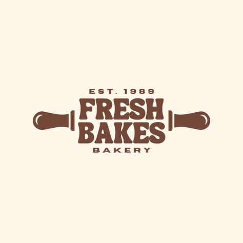 bakery logo, canva template, bold, typographic, brown, simple, modern Bakery Branding Design Logo, Cookie Company Logo, Bakery Logo Design Ideas Branding, Bakery Brand Design, Bakery Logo Design Ideas Creative, Jam Logo Design, Cookery Logo, Minimalist Bakery Logo, Cute Bakery Logo