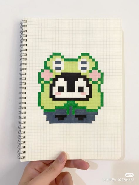 Cute Pixel Art Grid Easy, Pixel Art Grid Cute, Pixel Art Cute Kawaii, Cute Pixel Drawing, Pixel Art Kawaii, Cute Pixel Art, Piskel Art, Graph Paper Drawings, Easy Pixel Art