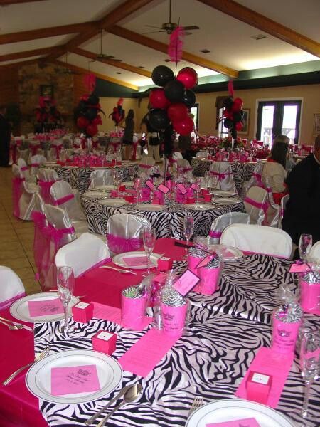 The Ultimate Hot Pink & Zebra Print Wedding Zebra Print Wedding, Trashy Y2k Birthday Party, Pink Zebra Aesthetic, Trashy Y2k Birthday, 2000s Sweet 16, Mcbling Birthday Party, Pink Zebra Rooms, Mcbling Party, 2000s Birthday Party Theme