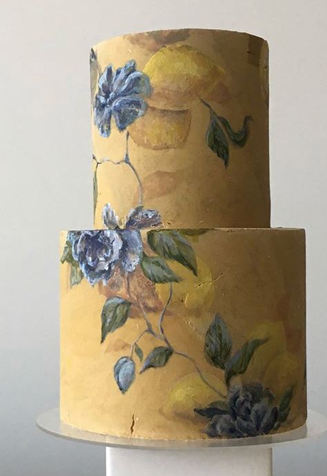 Unconventional Wedding Cake, Hand Painted Wedding Cake, Chinoiserie Wedding, Bolo Vintage, Painted Wedding Cake, Painted Cake, Pretty Wedding Cakes, Pink Wedding Cake, Tiered Cake