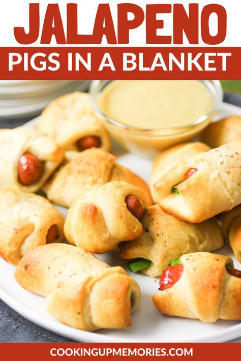 Spice up your party with these irresistible Jalapeno Popper Pigs in a Blanket! :hot_pepper::pig: Perfectly golden and oh-so-delicious, these spicy bites are sure to be a hit! Halloween Platters, Popper Pigs In A Blanket, Appetizer Recipes Simple, Best Buttercream Icing, Foods On A Stick, Spicy Roasted Chickpeas, Pigs In A Blanket Recipe, Best Buttercream, Food For Special Event