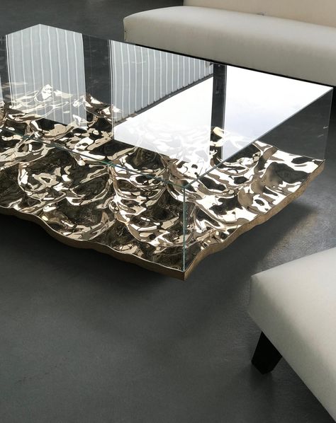 Water Ripple Sheet, Style Californien, Mathieu Lehanneur, Suspended Lighting, Biophilic Design, Low Table, Ceramic Jars, Low Tables, Glass Coffee Table