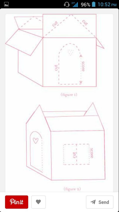 N Cat House Diy Cardboard, Cardboard Box Houses, Cat Playhouse, Cardboard Crafts Kids, Katt Grejer, Kat Diy, Cardboard Cat House, Cardboard Cat, Cat House Diy