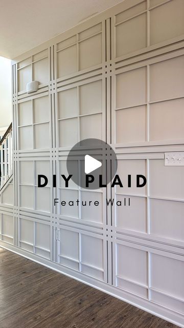 Ashley Brandfass on Instagram: "…AND I don’t even think I like it 🙈   What do you guys think?! Does it need some art or should I leave it the way it is?   Comment DETAILS and I’ll send you a list of everything I used for this DIY Plaid Wall but below is a breakdown.  ➡️ I used 1x2” primed pine pieces from @loweshomeimprovement  ➡️ Bondo glazing putty for the nail holes and sanded with 220 grit ➡️ @wagnerspraytech Homeright paint sprayer. I wouldn’t recommend this sprayer for a big room but it was perfect for this one wall. ➡️ I used Agreeable grey by @sherwinwilliams for the color to match the rest of my walls in the main room" Diy Plaid Wall, Taped Wall Designs Painters, Agreeable Grey, Diy Plaid, Plaid Wall, Plaid Diy, Tape Wall, Big Room, Agreeable Gray