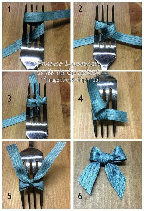 Fork Bow, Diy Gift Bow, Bow Making Tutorials, Rhinestone Ornaments, Homemade Bows, Making Bows, Make A Bow, Ribbon Crafts Diy, Bows Diy Ribbon