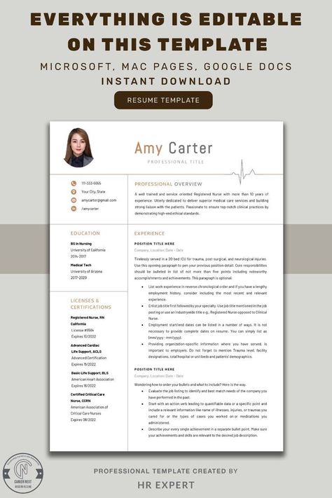 new grad nurse resume Nursing Student Resume, Nursing Portfolio, New Grad Nurse Resume, Nursing Cv, Resume Nurse, Cv Creative, Crna School, Nurse Resume Template, Resume Template Download