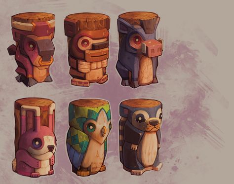 Totem Ideas, Totem Design, Totem Animals, Totem Animal, Tower Defense, Props Concept, Props Art, Animal Totem, Game Props