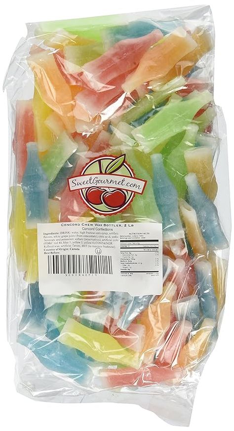 Amazon.com : Sweetgourmet Wax Bottles Nik L Nip, 2 Lb : Wax Candy : Grocery & Gourmet Food Mini Drinks, Gummy Candy Kabobs, Wax Candy, Gummy Sweets, Candy Kabobs, Gummy Candies, Blue Juice, Candy Gift Baskets, Candy Videos