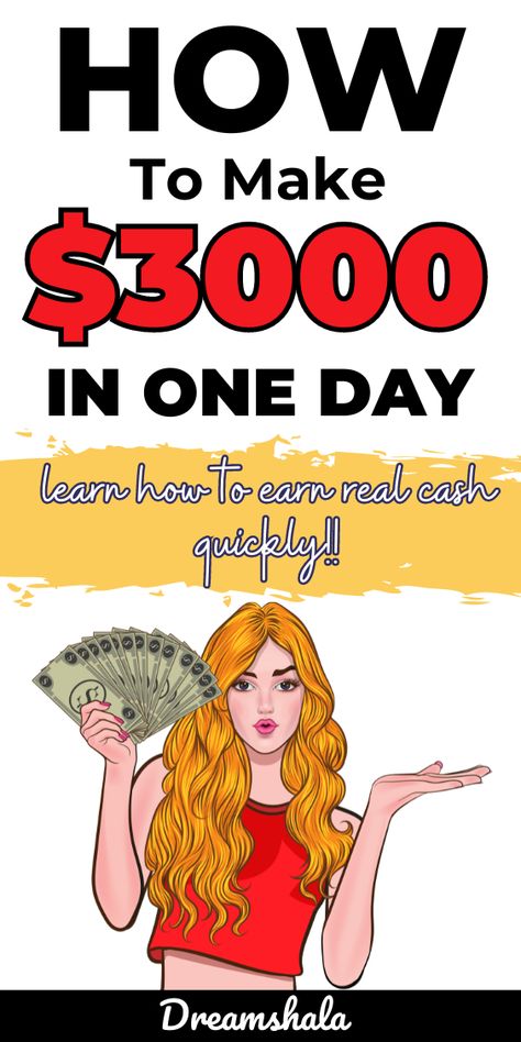 Are you in need of money? Do you want to Make Money Fast? Here you can find 16 legit ways to make $3000 fast. These ways can help you to pay your bills and clear your debts instantly. If you're a student or stay-at-home mom these simple ways can also help to make extra money every month. I personally made money passively from #2. #makemoneyfast #make3000fast #makemoneyonline #waystomakemoneyonline How To Get Money Fast, 10k A Month, Make Quick Money, Easy Money Online, Money Making Jobs, Make Money Online From Home, Social Media Jobs, Quick Money, Earn Extra Money