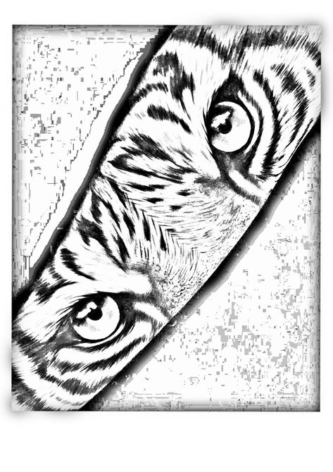 Tiger Eyes Tattoo Stencil, Tiger Eyes Tattoo Design, Nemo Tattoo, Arm Tattoos Lettering, Tiger Eyes Tattoo, Eye Stencil, Eye Outline, Printable Tattoos, Half Sleeve Tattoos Drawings