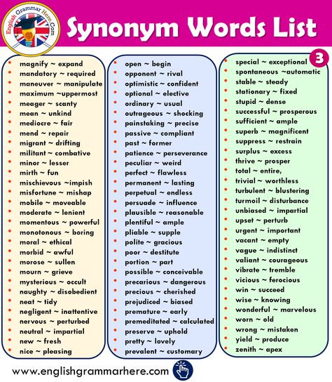 +800 Synonym Words List in English - English Grammar Here Gcse English Language, Words List, Opposite Words, Teaching English Grammar, Synonyms And Antonyms, English Vocab, Learn English Grammar, Good Character, English Writing Skills