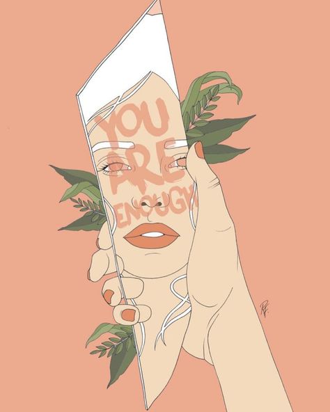 Body Positivity Art, Feminist Art, You Are Enough, Art And Illustration, In A World, Body Positivity, A World, Pastel Colors, Subjects