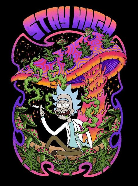 Rick and Morty Stay High Rick And Morty High, Morty Drawing, Illustration Tshirt, Rick And Morty Drawing, Tshirt Streetwear, Stay High, Rick And Morty, Artwork Design, Resolution