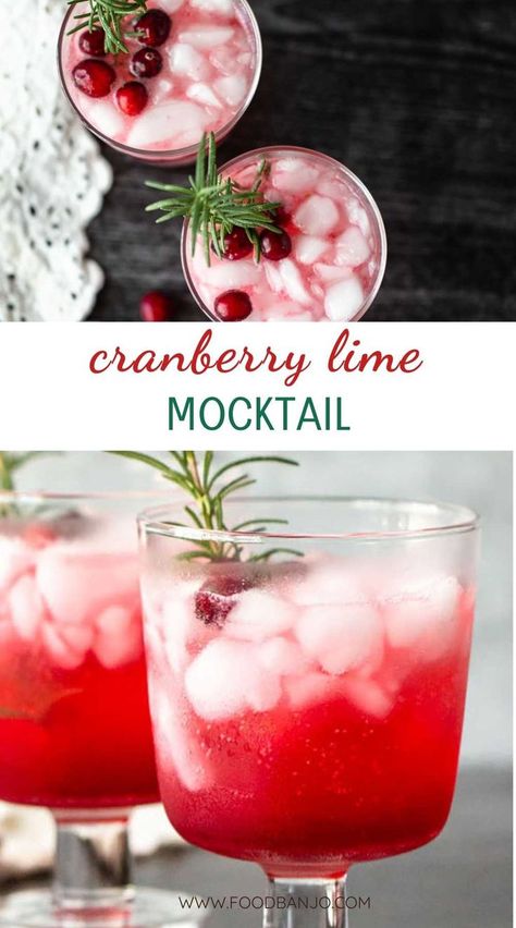 cranberry mocktail with cranberries and a rosemary garnish Cranberry Fizz Mocktail, Thanksgiving Drinks Non Alcoholic, Christmas Mocktail Recipes, Fizz Mocktail, Christmas Drinks Nonalcoholic, Cranberry Mocktail, Cranberry Fizz, Holiday Mocktail, Easy Mocktails