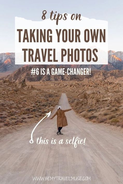 How To Take Beautiful Travel Photos of Yourself Selfie Ideas Travel, Solo Travel Photography Ideas, Travel Selfie Ideas, Solo Travel Photos, Travel Selfies, Travel Selfie, Dslr Photography Tips, Time Lapse Photography, Travel Solo