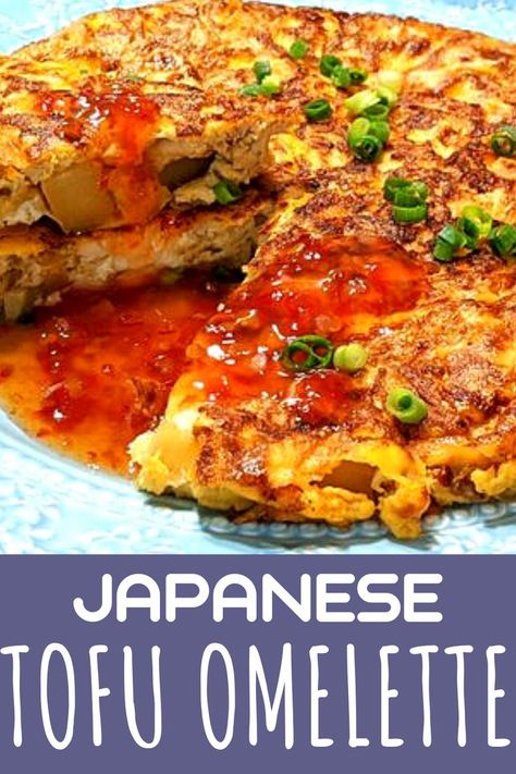 Egg And Tofu Recipes, Gluten Free Asian Food, Tofu And Eggs, Japanese Tofu Recipes, Tofu Omelette, Quick Egg Recipes, Recipes Using Tofu, Top Ramen Recipes, Egg Omelette Recipe