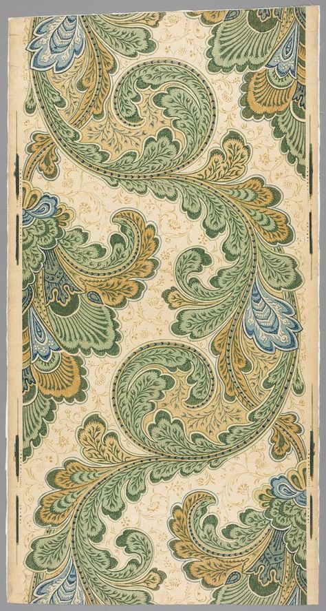 1895, Great Britain  Illustrations Ground Background, Google Art, Google Art Project, Paisley Wallpaper, Art Nouveau Pattern, Patterns Textiles, Paisley Art, Printmaking Art, Flower Stencil