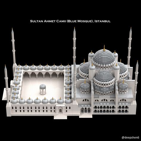 blue_mosque_full4 | DeepShen | Flickr Minecraft Mosque, Blue Mosque Turkey, Teapot Ideas, Resort Interior Design, Arabic Architecture, Resort Interior, Minecraft House Ideas, Modern Skyscrapers, Lego Micro