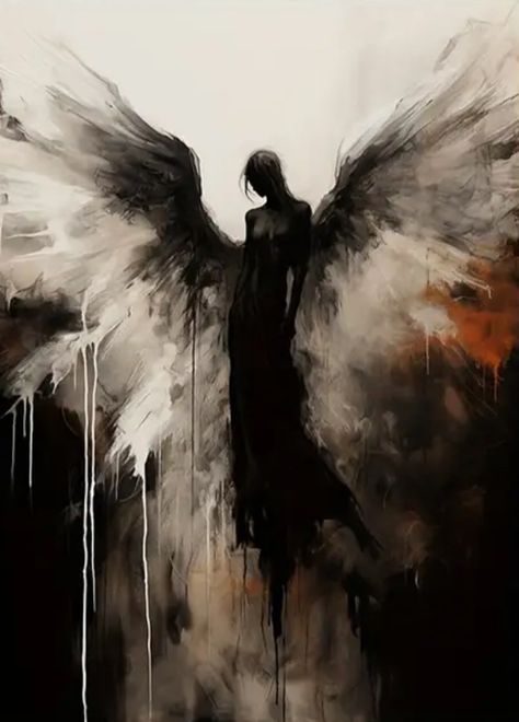 Weeping Angel, Angel, White, Black, Art