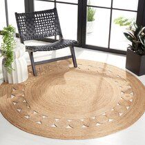 Bay Isle Home Round Jute/Sisal Beige Area Rug | Wayfair Minimalist Boho Living Room, Modern Bohemian Style, Neutral Flooring, Eclectic Area Rug, Jute Round Rug, Natural Jute Rug, Solid Color Rug, Boho Interiors, Concentric Circles