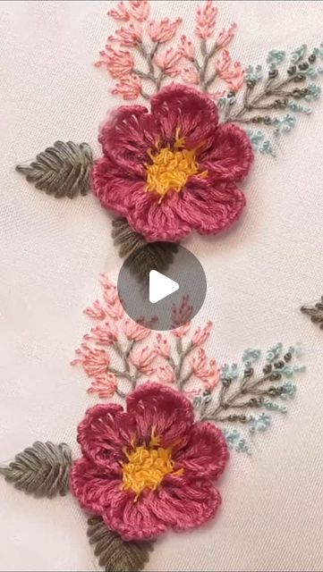 3d Embroidered Flowers, 3d Embroidery Flowers, Loop Stitch, Embroidery 3d, 3d Embroidery, 3d Flowers, Flower Embroidery, Embroidery Flowers, Embroidered Flowers