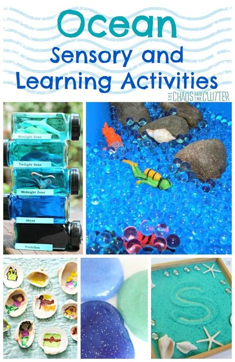 Fish Art Projects For Kids, Ocean Sensory, Octonauts Birthday Party, Preschool Ocean, Ocean Theme Preschool, Sensory Activities For Kids, Preschool Sensory, Ocean Activities, Ocean Kids