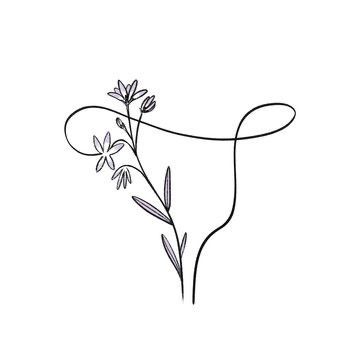 Feminine Symbols Tattoo, One Ovary Tattoo, Fertility Flower Tattoo, Ovary Flower Tattoo, Subtle Uterus Tattoo, Abstract Uterus Tattoo, Small Uterus Tattoo, Uterus Tattoo Minimalist, Womens Health Tattoo