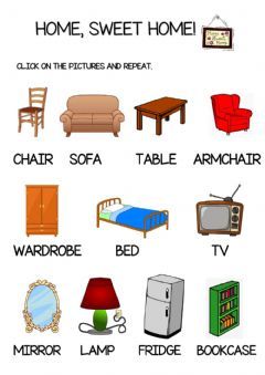 House and furniture Language: English Grade/level: Primary School subject: English as a Second Language (ESL) Main content: The house Other contents: My House Worksheet For Kids, My Home Worksheet For Kids, House Worksheet, Ingles Kids, House Objects, Reading Comprehension For Kids, Home Decor Objects, English Teaching Materials, Kids Worksheets Preschool